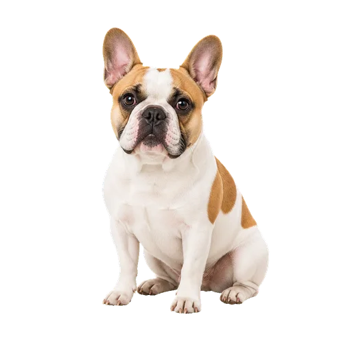 Fawn and White French Bulldog